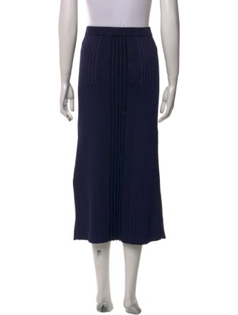 St. John Pleated Accents Midi Length Skirt
