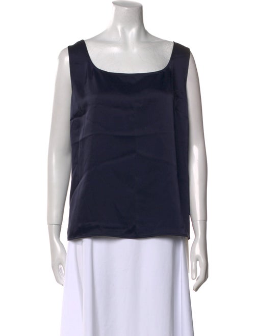 St. John Square Neckline Sleeveless Top