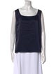 St. John Square Neckline Sleeveless Top