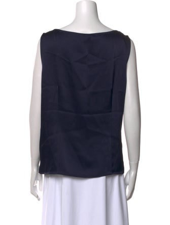 St. John Square Neckline Sleeveless Top