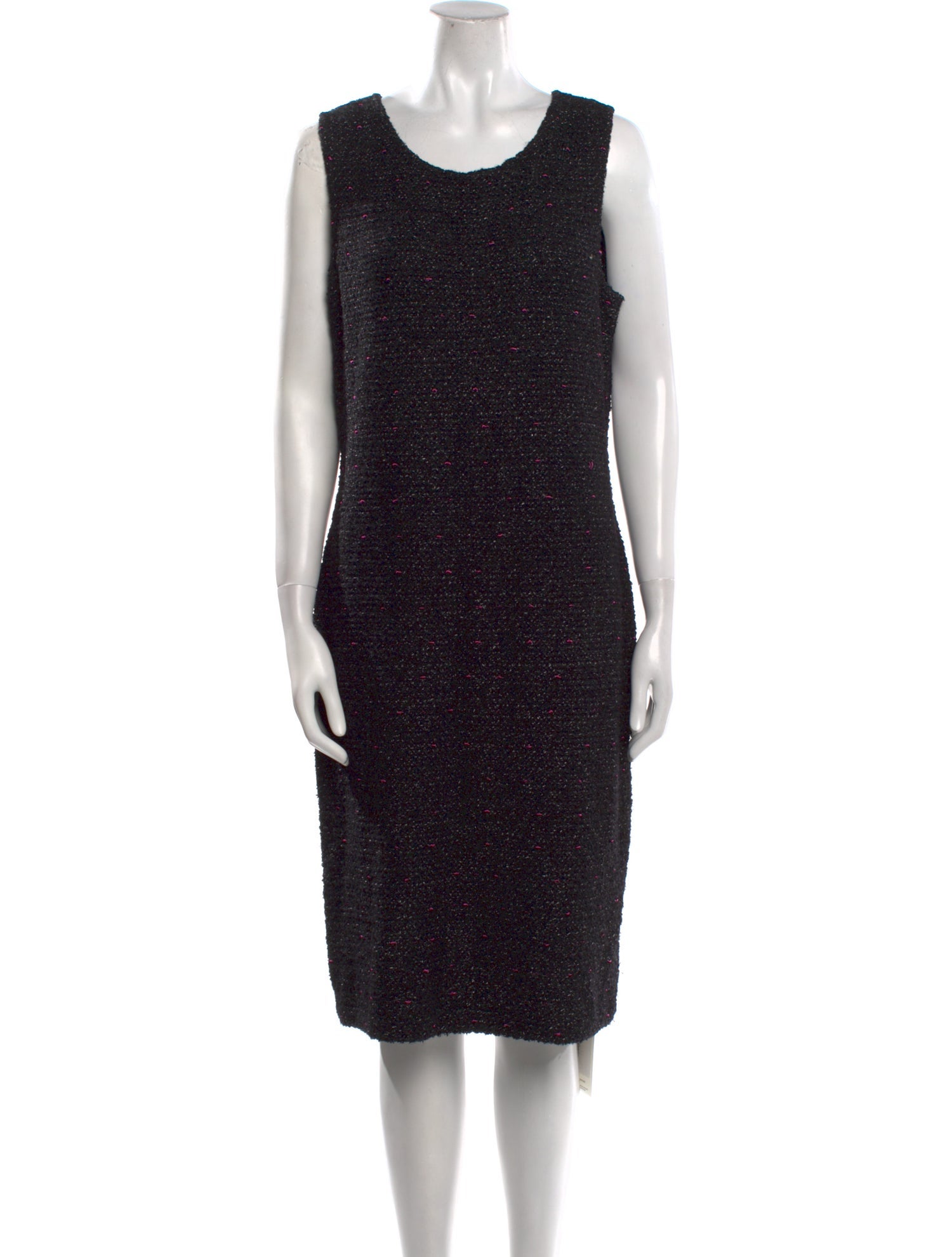 St. John Scoop Neck Knee-Length Dress
