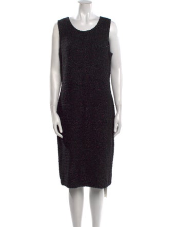 St. John Scoop Neck Knee-Length Dress