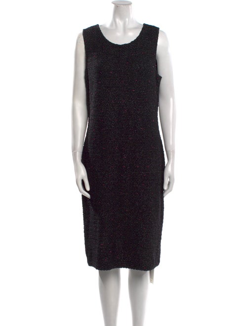 St. John Scoop Neck Knee-Length Dress