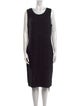 St. John Scoop Neck Knee-Length Dress