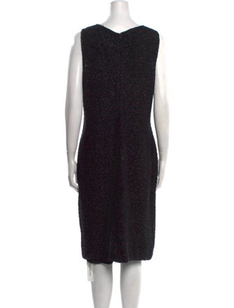 St. John Scoop Neck Knee-Length Dress