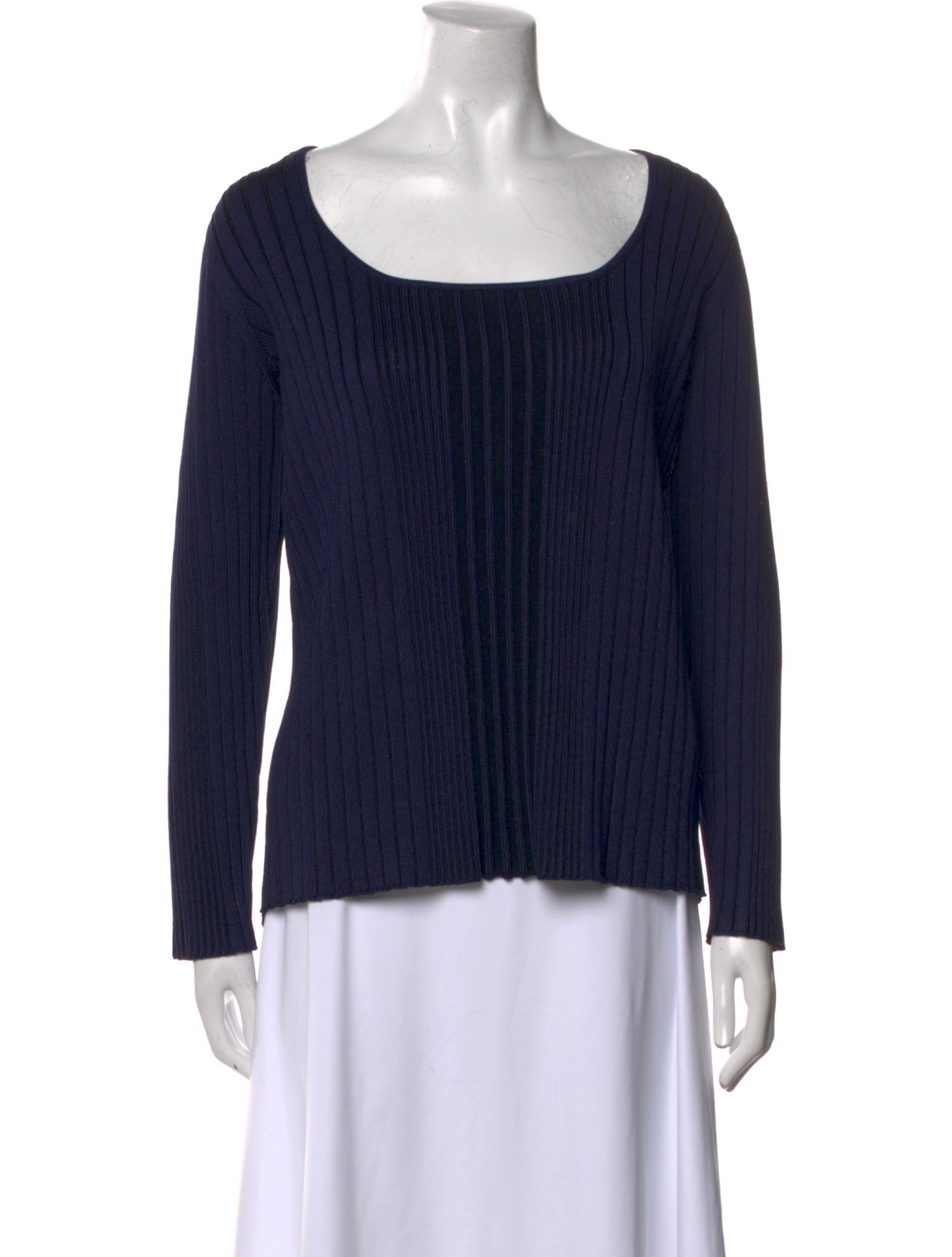 St. John Striped Scoop Neck Top w/ Tags