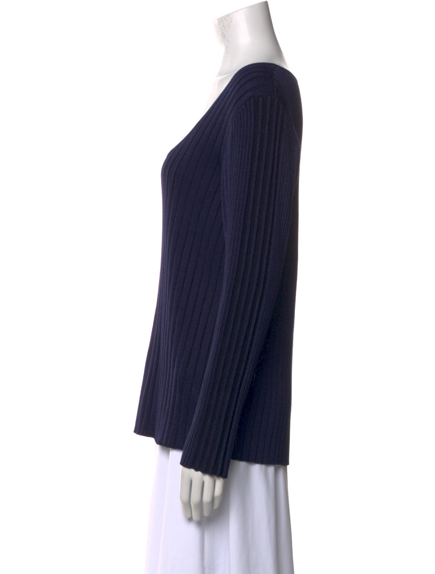St. John Striped Scoop Neck Top w/ Tags
