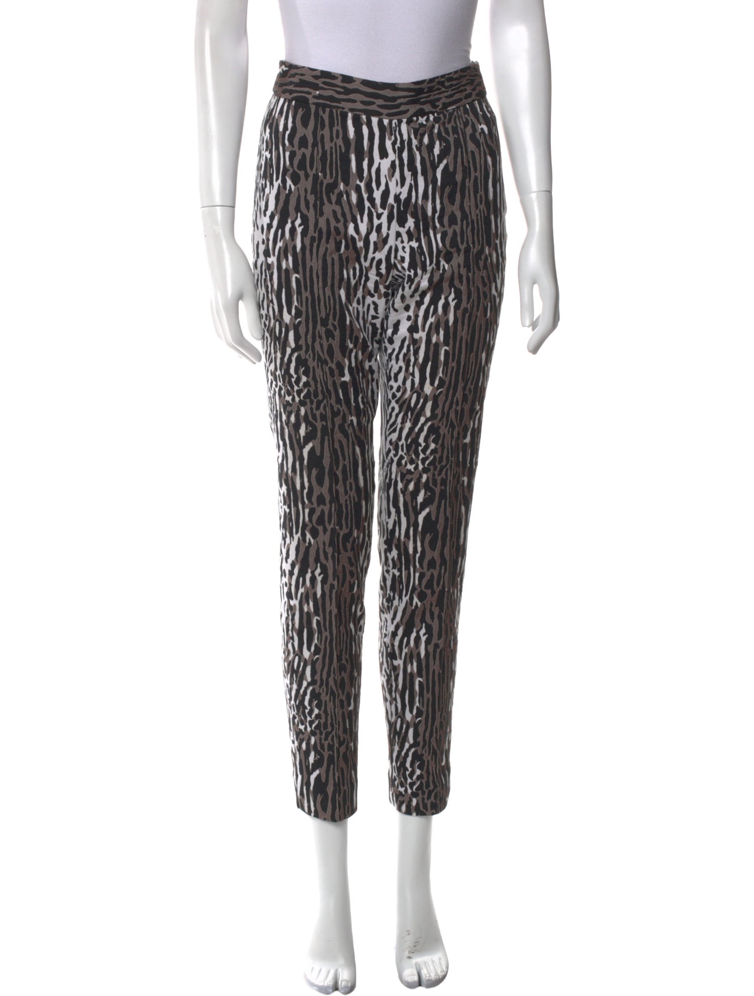 St. John Animal Print Skinny Leg Pants