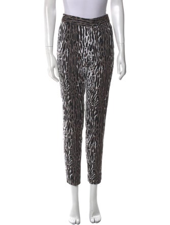 St. John Animal Print Skinny Leg Pants