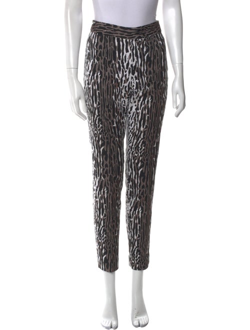 St. John Animal Print Skinny Leg Pants