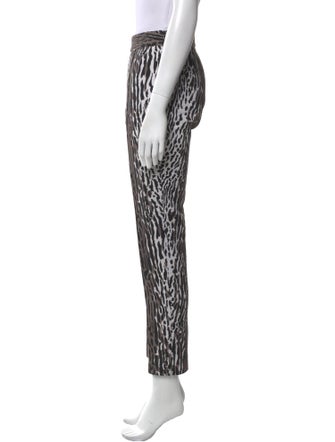 St. John Animal Print Skinny Leg Pants