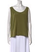 St. John Scoop Neck Sleeveless Top