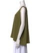 St. John Scoop Neck Sleeveless Top