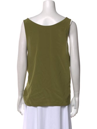 St. John Scoop Neck Sleeveless Top