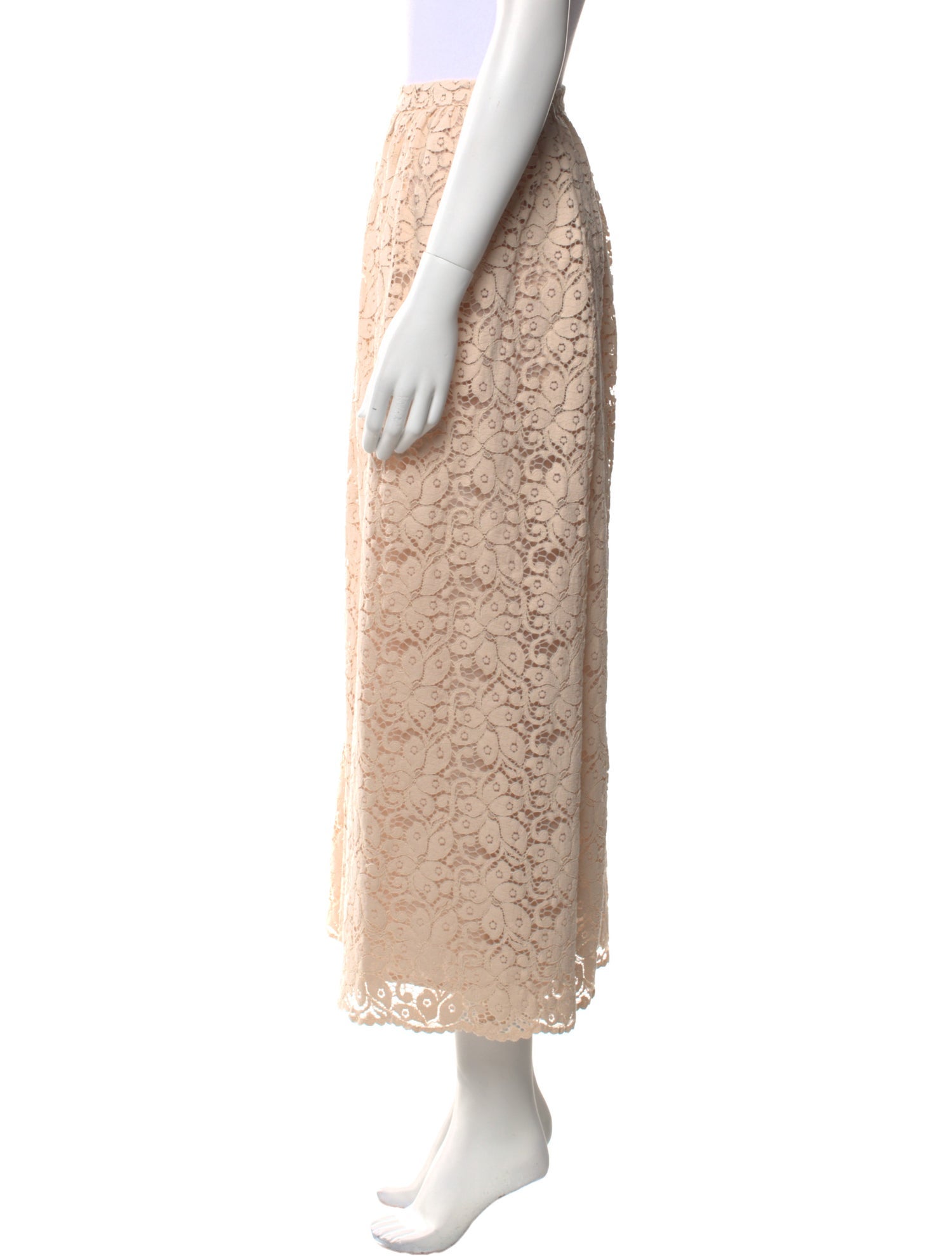 St. John Lace Midi Length Skirt