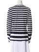 St. John Striped V-Neck Top