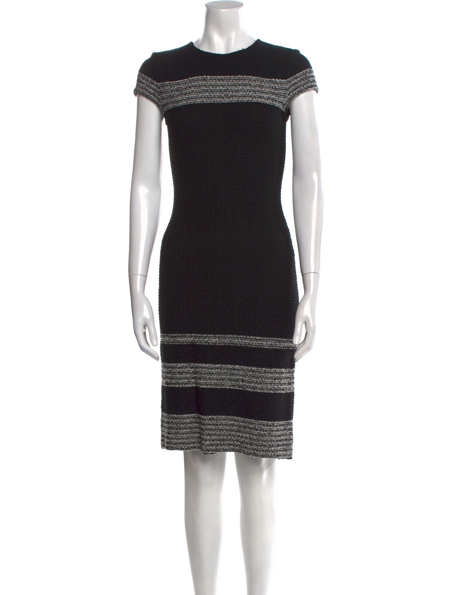 St. John Striped Knee-Length Dress