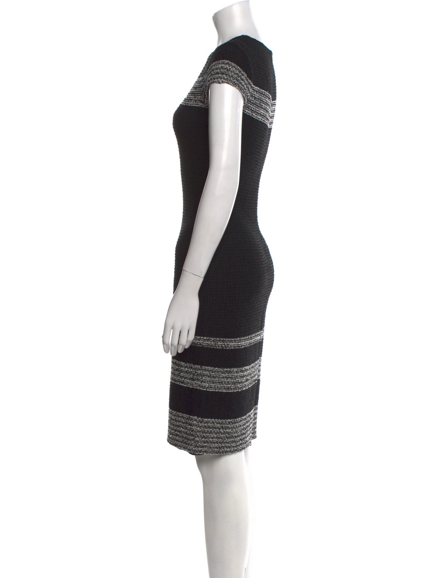 St. John Striped Knee-Length Dress