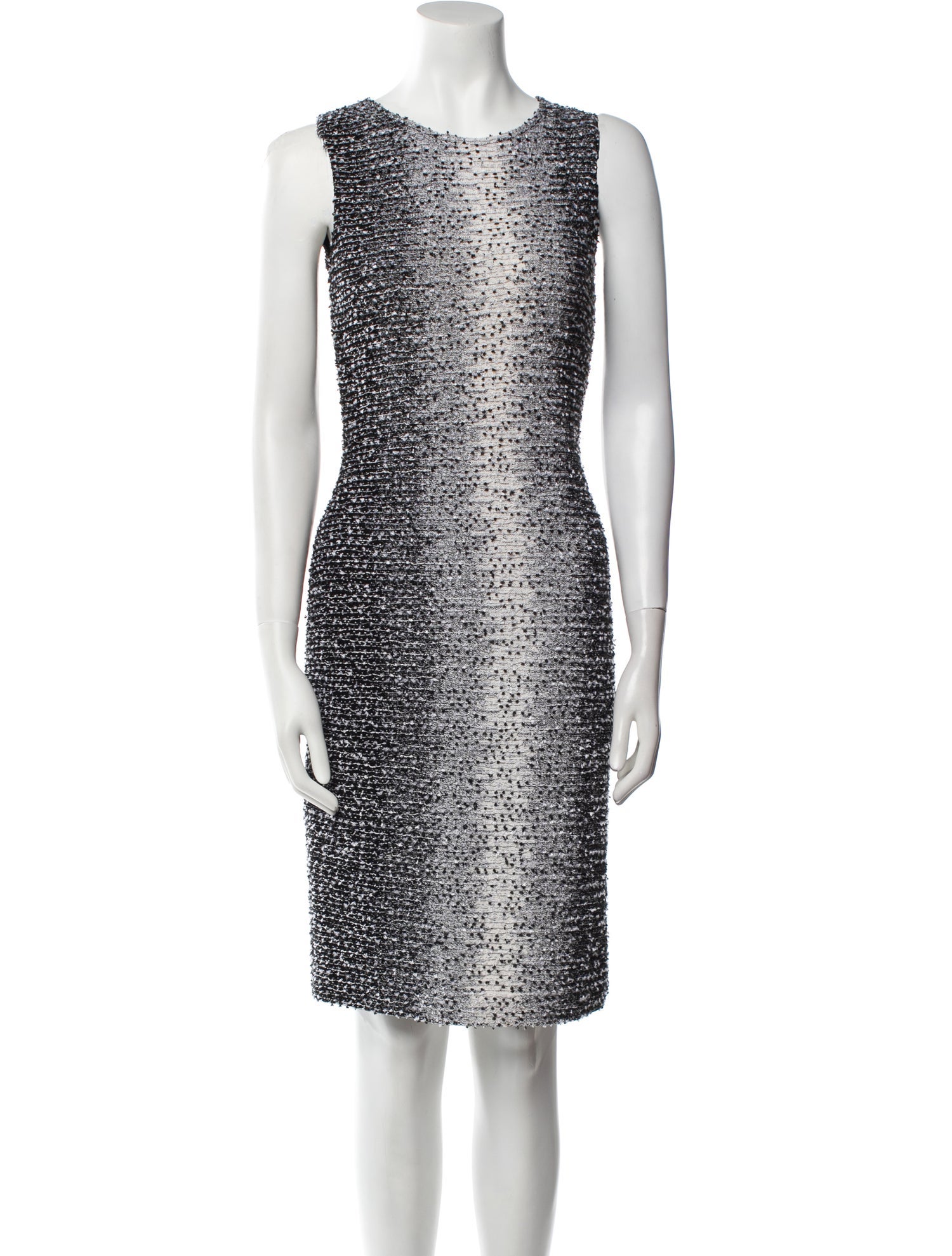 St. John Bateau Neckline Knee-Length Dress