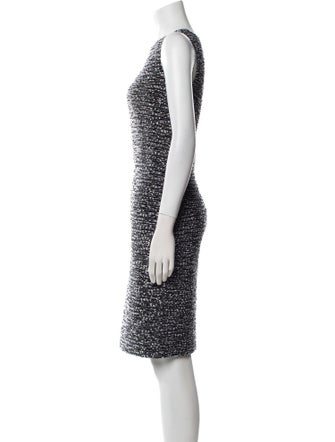 St. John Bateau Neckline Knee-Length Dress