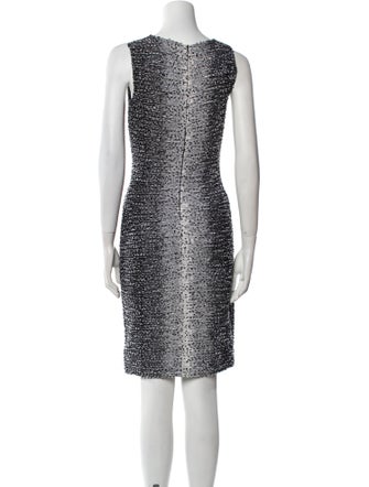 St. John Bateau Neckline Knee-Length Dress