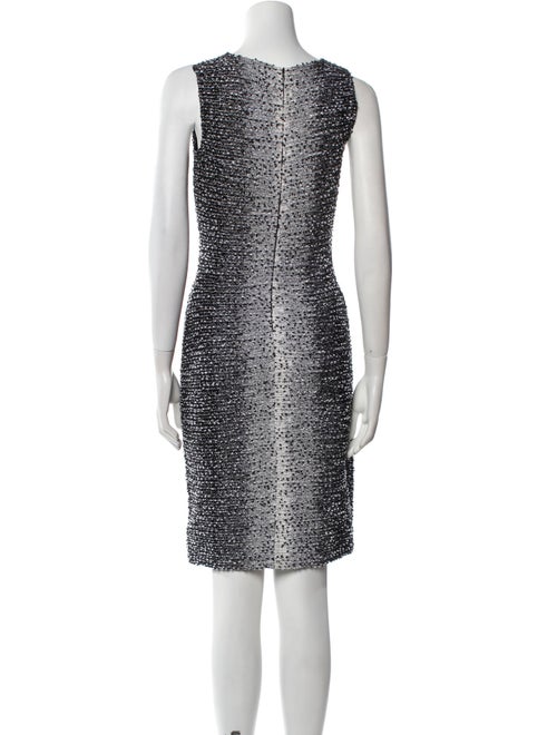 St. John Bateau Neckline Knee-Length Dress