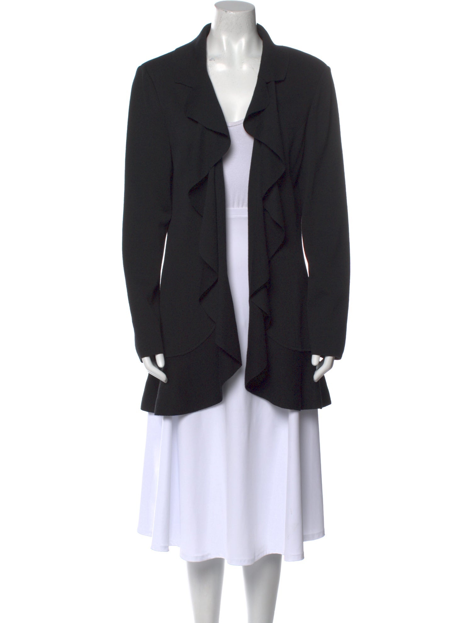 St. John Wool Open Front Sweater