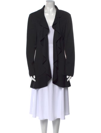 St. John Wool Open Front Sweater