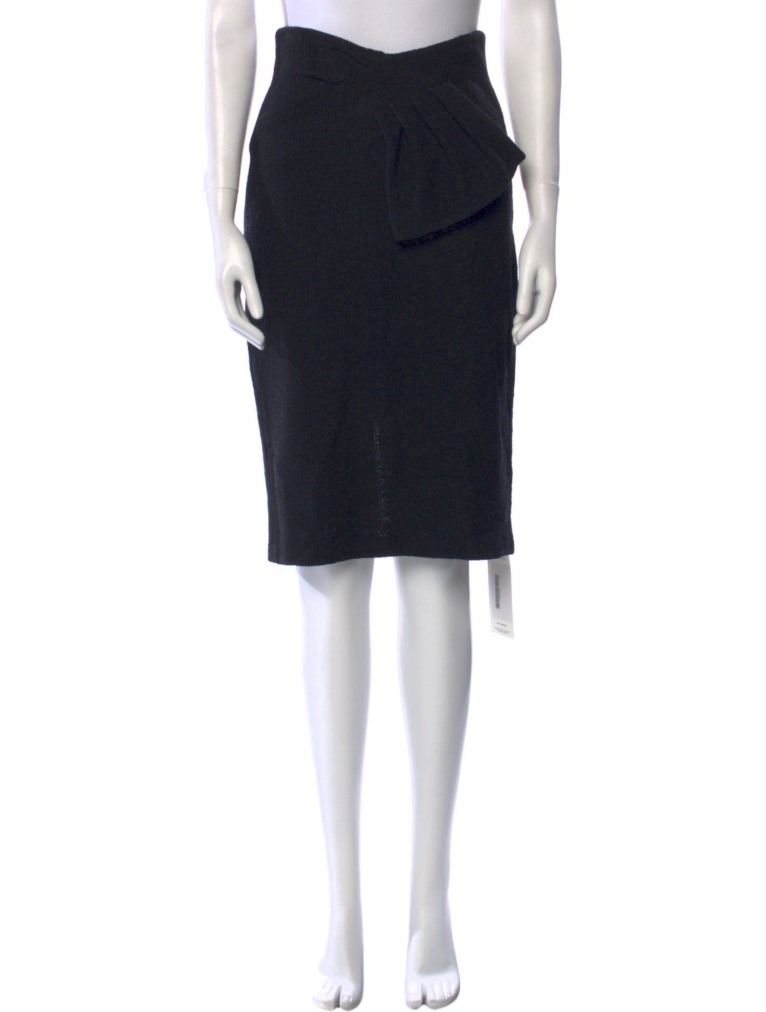 St. John Pleated Accents Knee-Length Skirt