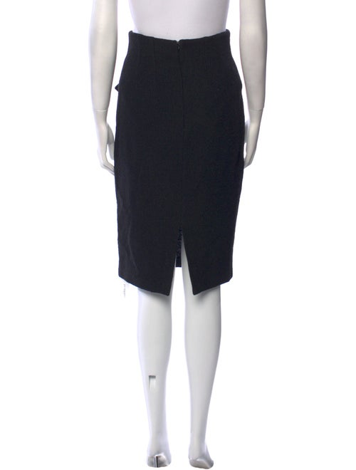 St. John Pleated Accents Knee-Length Skirt