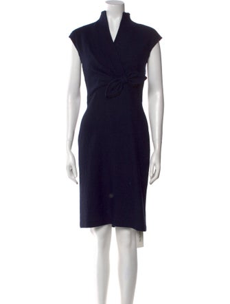 St. John V-Neck Knee-Length Dress