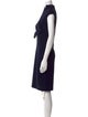 St. John V-Neck Knee-Length Dress