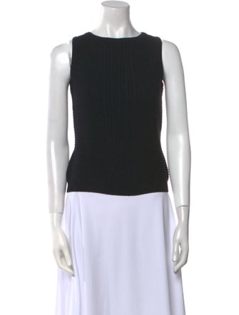 St. John Wool Bateau Neckline Top