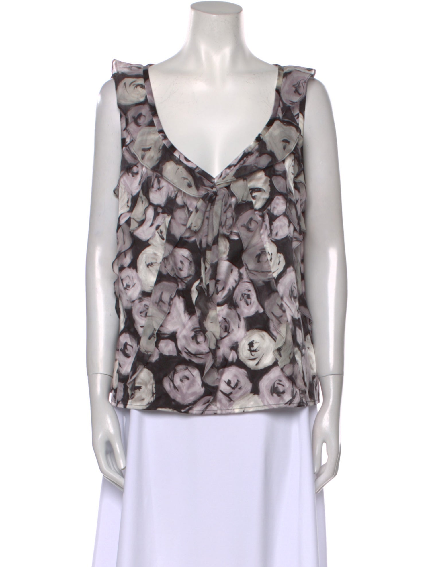 St. John Silk Printed Blouse