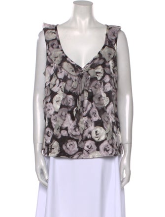 St. John Silk Printed Blouse