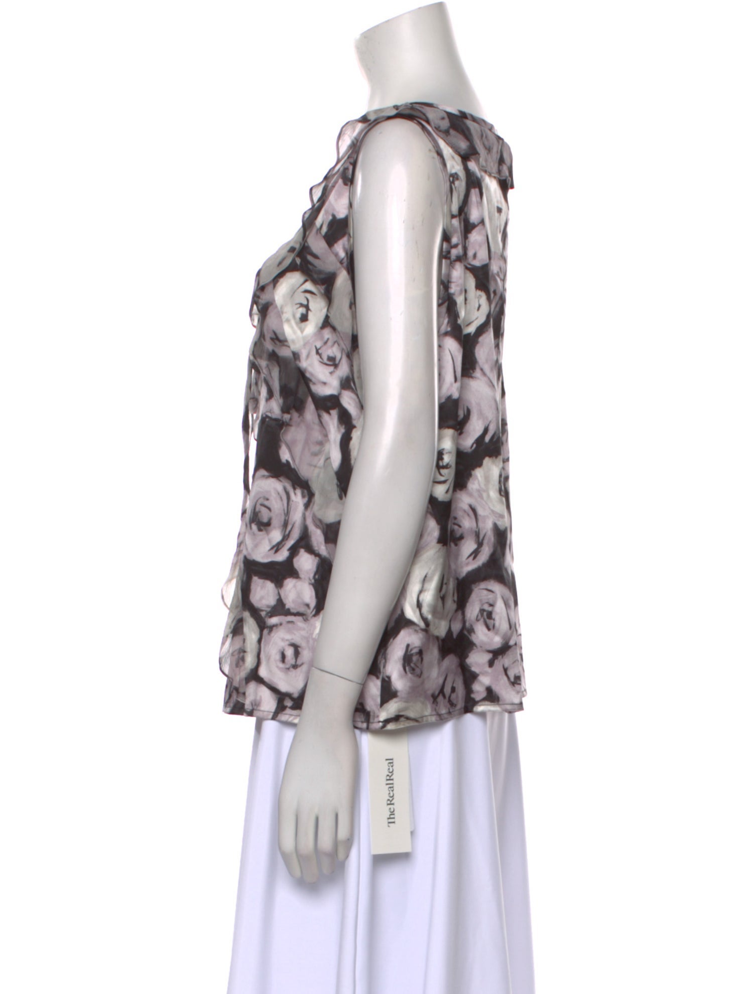 St. John Silk Printed Blouse