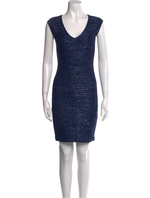 St. John V-Neck Mini Dress