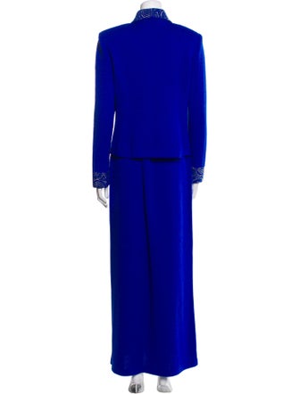 St. John Wool Crystal Embellishments Skirt Set