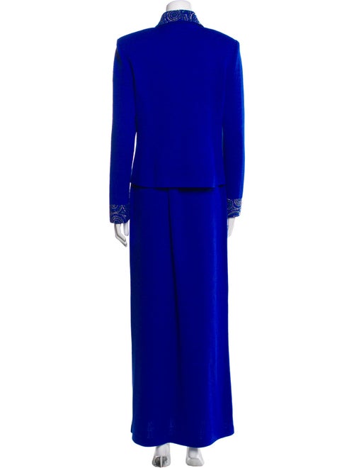 St. John Wool Crystal Embellishments Skirt Set