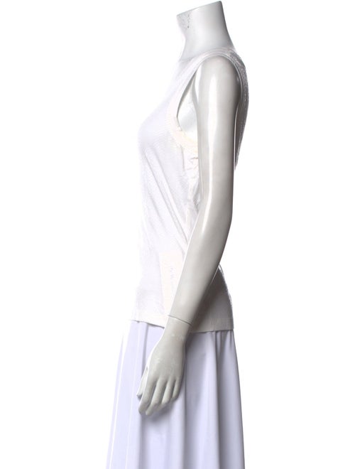 St. John Scoop Neck Sleeveless Top