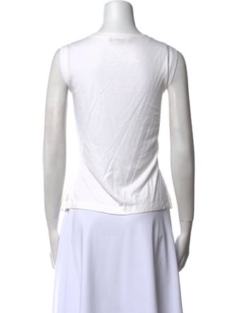 St. John Scoop Neck Sleeveless Top