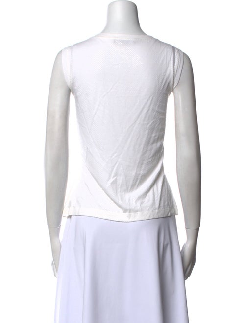 St. John Scoop Neck Sleeveless Top