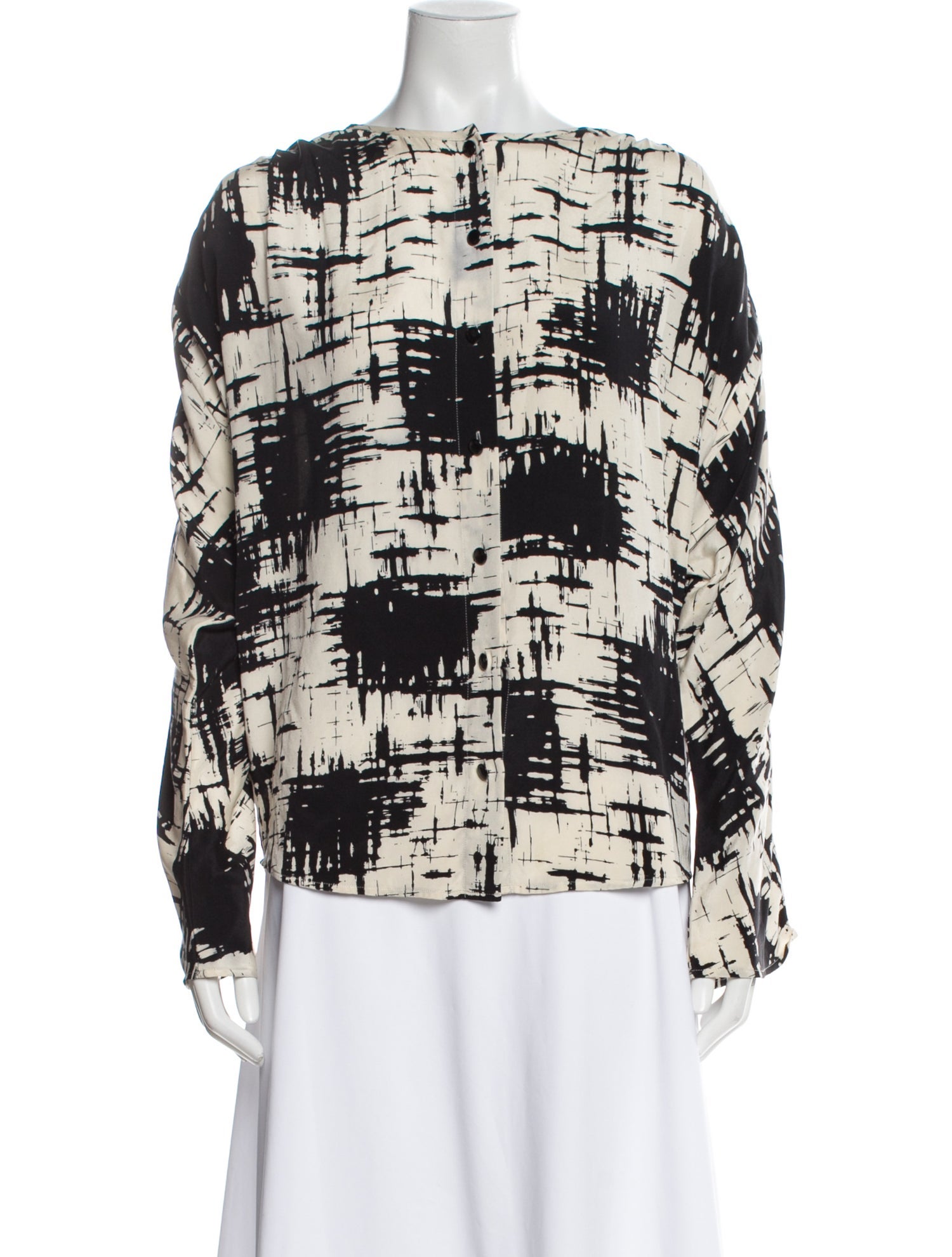 St. John Silk Printed Blouse