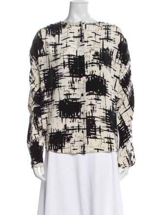 St. John Silk Printed Blouse