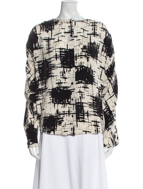 St. John Silk Printed Blouse