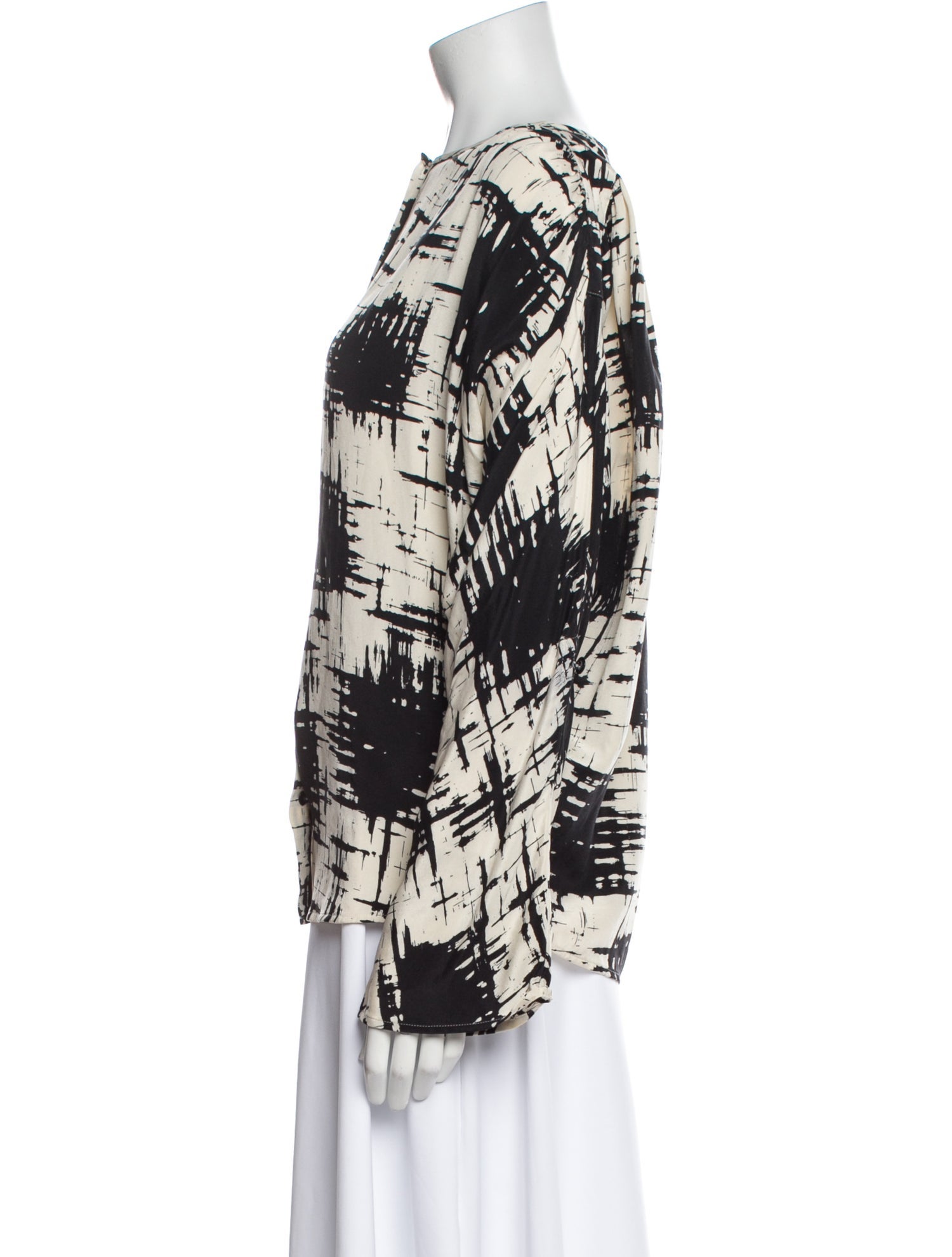 St. John Silk Printed Blouse