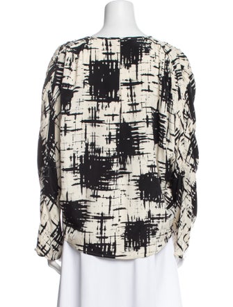 St. John Silk Printed Blouse