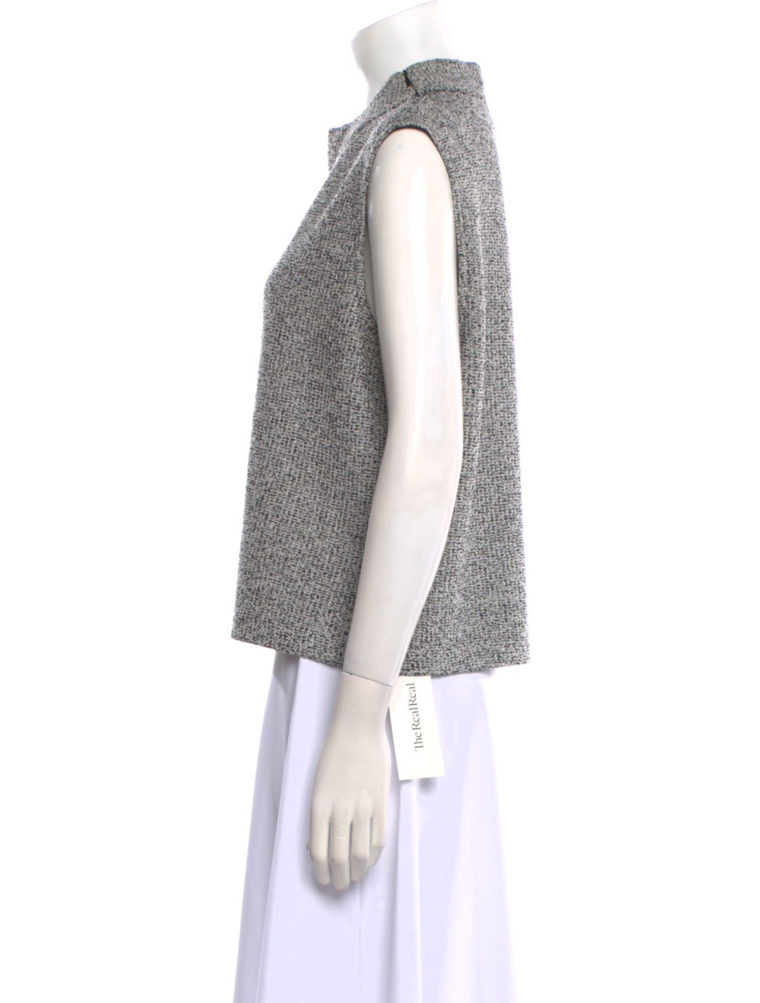 St. John Wool Mock Neck Crop Top