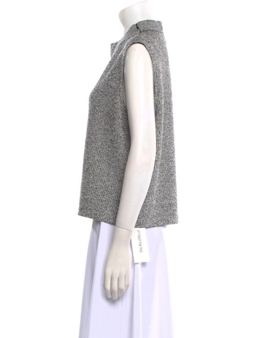 St. John Wool Mock Neck Crop Top