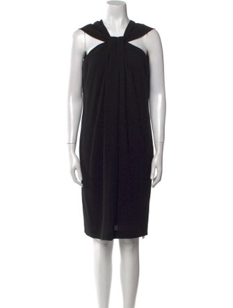 St. John Halterneck Knee-Length Dress